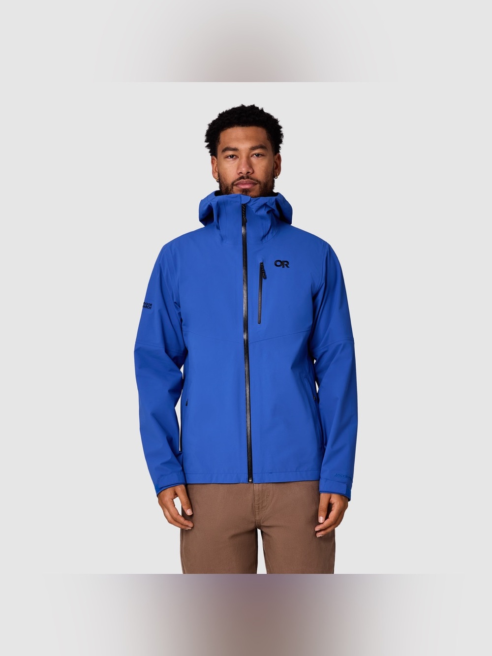 Outdoor Research Foray 3L GORE-TEX Rain Jacket Blue Men's Large outdoors hiking
